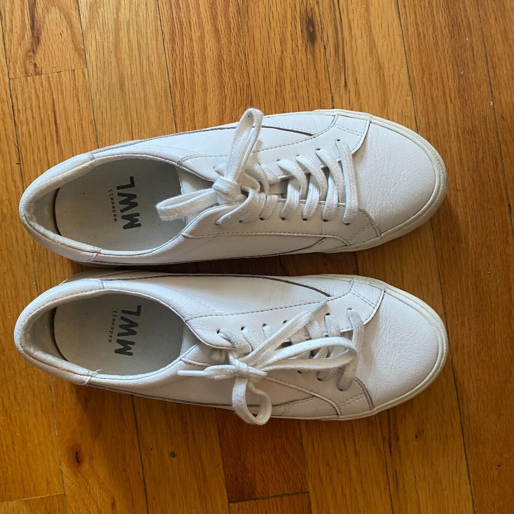Madewell Womens Sidewalk Low-Top Sneakers White Size 8 ND989